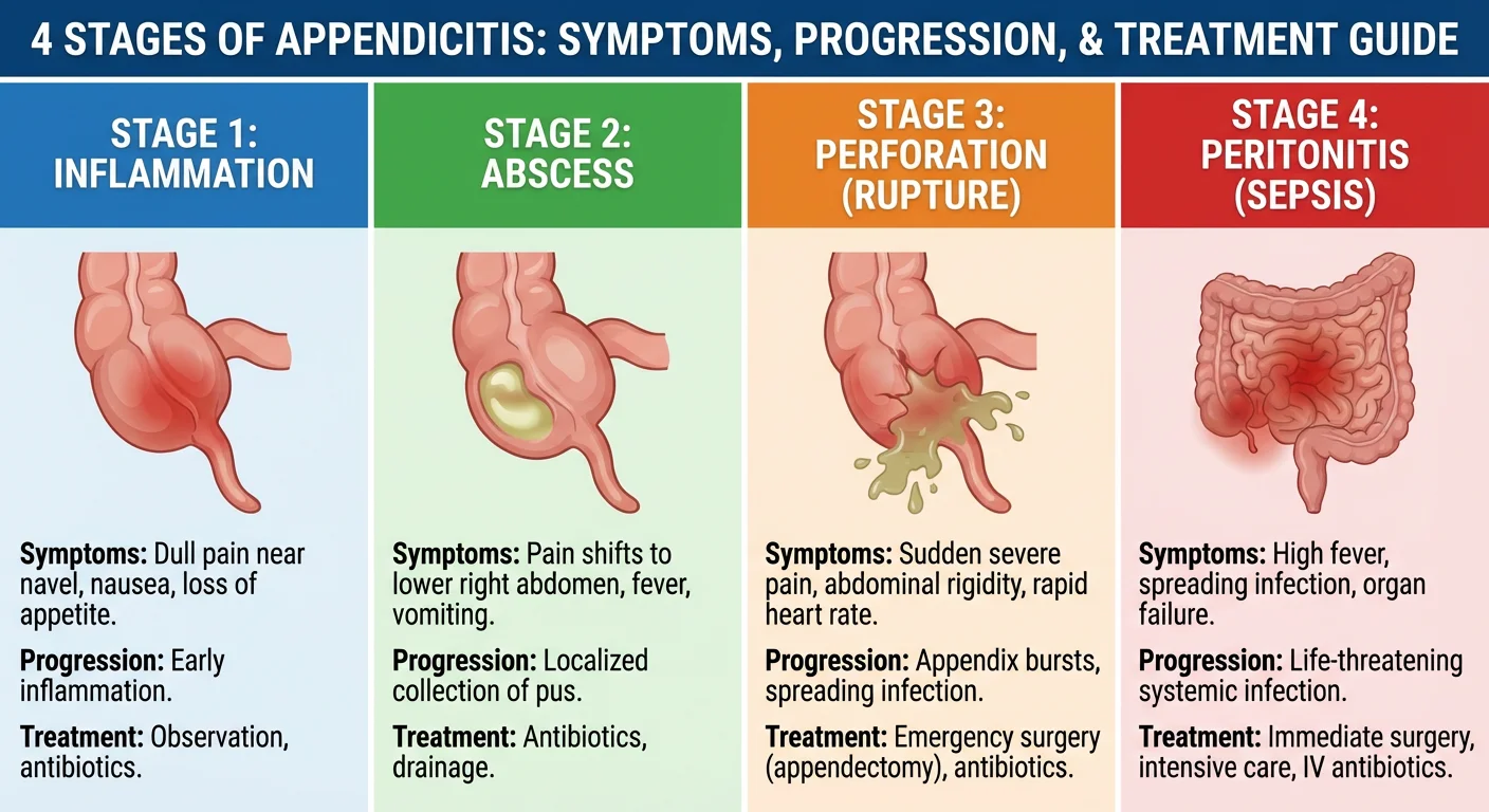 4 stages of appendicitis