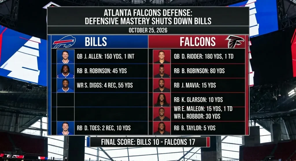 Buffalo Bills vs Atlanta Falcons Match Player Stats