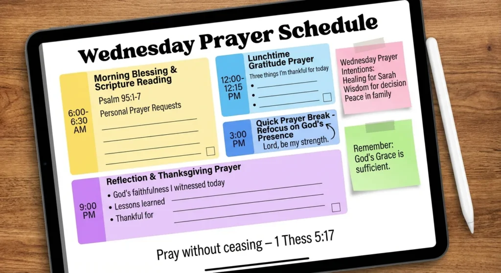 Daily Prayer Schedule Planner