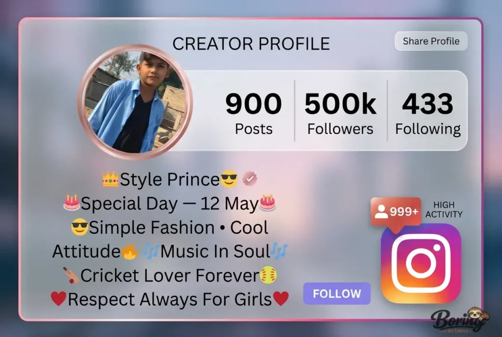 Instagram Bio for Boys with Stylish Font